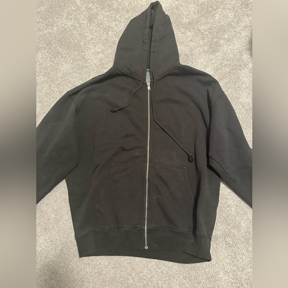 Brandy Melville black full zip Cristy hoodie, worn once, one size fits all